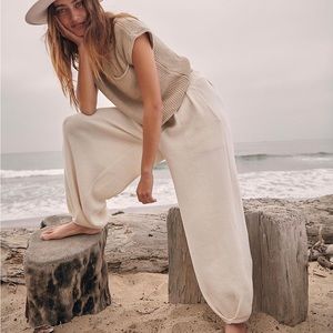 Free People Freya Sweater Set Oatmeal Bone Combo Size Medium